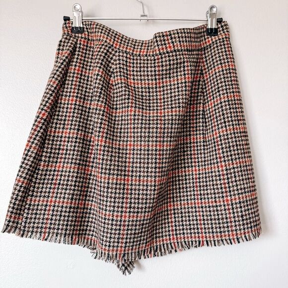 Urban Outfitters Brown/Black Houndstooth Mini Scarf Skirt Size Medium - Picture 6 of 6